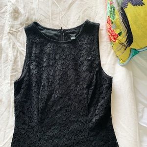 Ann Taylor lace dress (black + petite)